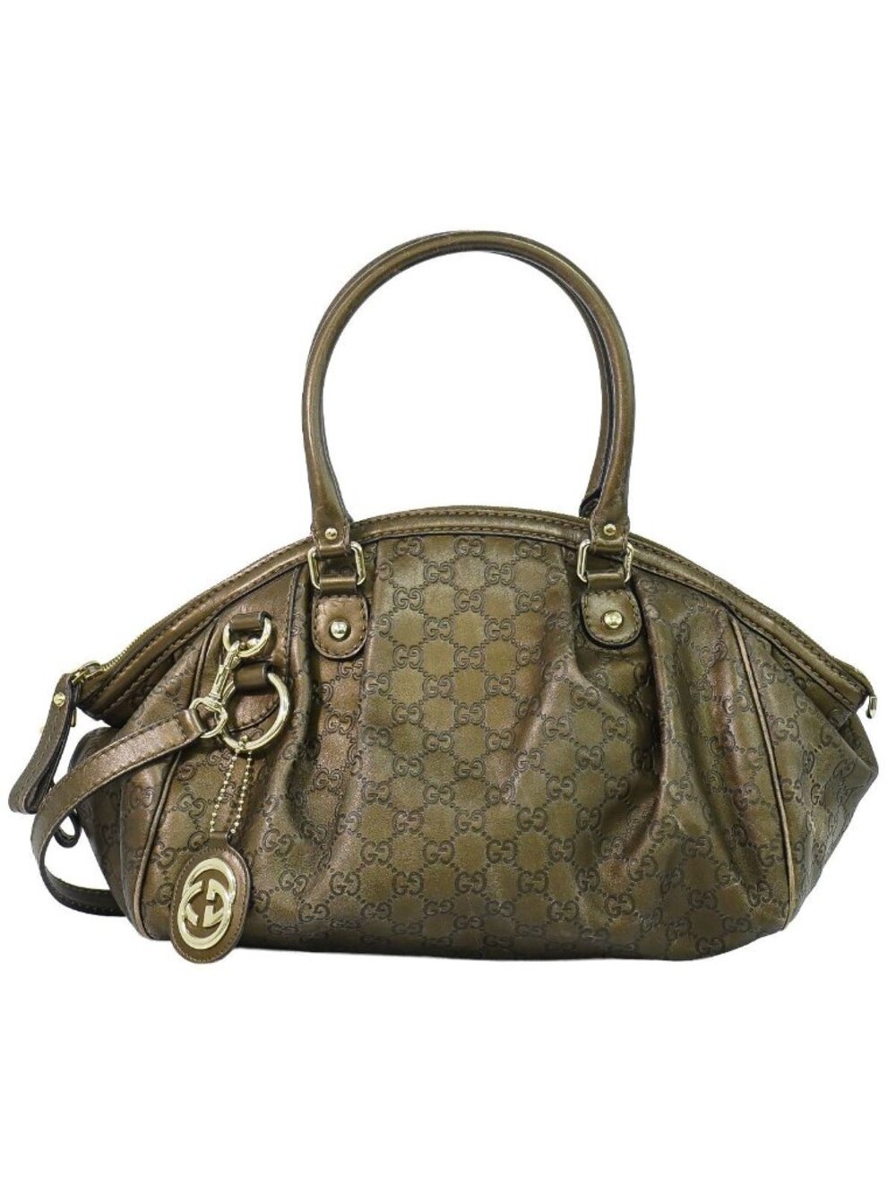 Gucci Sukey Guccissima Leather 2-Way Shoulder Bag Blanc